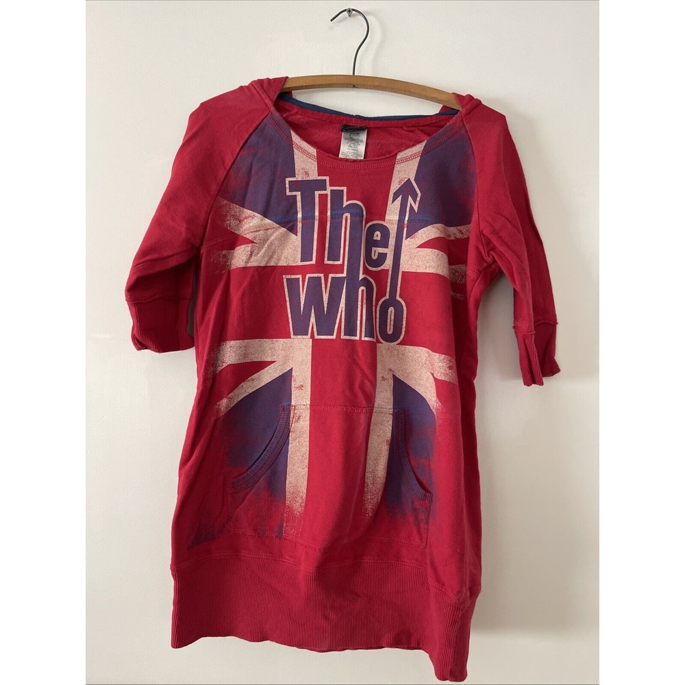 The Who Top Sweatshirt with Hoodie Juniors XL (15/17) Women's S/M‎ Y2K